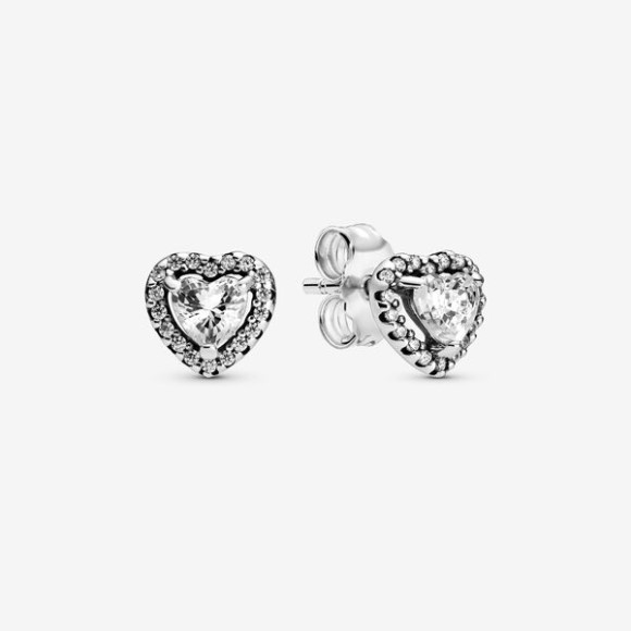Elevated Heart Stud Earrings Pandora Jewellery South Africa Sterling Silver